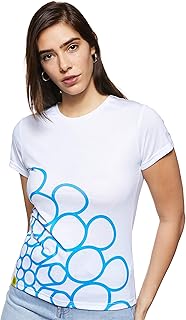 Women's t -shirt made from recycled plastic bottles from the 2020 Dubai expo with quarter - blue logo.. DIAYTAR NIGERIA redefines convenience with our vast product selection and swift nationwide delivery.