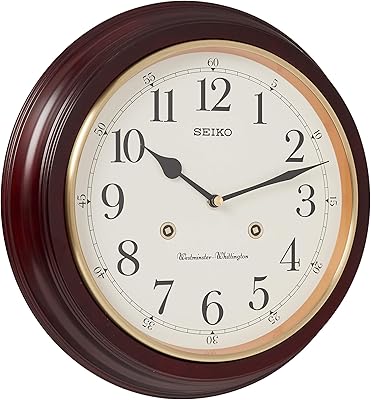 12 inch Seiko wall clock grained finish with duplicate figures and quarters of an hour.. Discover the perfect balance of price and convenience with DIAYTAR NIGERIA's nationwide e-commerce platform.
