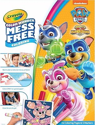 Crayola Paw Patrol Wonder Color, 24 pages of coloring without a waste and 5 markers, gift for children of 3, 4, 5 and 6 years.. DIAYTAR NIGERIA: Where affordability meets variety in Nigeria's most comprehensive online marketplace.