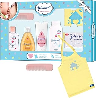 Johnson's baby gift box with organic baby t-shirt (7 pieces), 1 set.. Unlock endless possibilities with DIAYTAR NIGERIA's affordable marketplace and reliable delivery service.