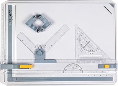 Salmar a3 inch drawing table, set of graphic architectural drawing tools with parallel movement, set of brackets, pliers, rapporteur, non -slip support feet and sliding rule.. DIAYTAR NIGERIA bridges the gap between desire and affordability with nationwide delivery in under 8 days.