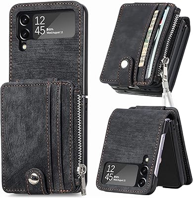 Galaxy Z Flip 4 portfolio case with removable zipper, 2 in 1 card holder, Foldable Foldable PU phone case for Samsung Galaxy Z Flip 4 5G 2022.. Experience retail therapy without the financial stress at DIAYTAR NIGERIA's affordable e-commerce platform.