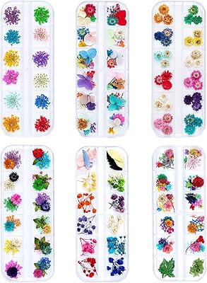 Dried flowers ifsern for crafts in nail art resin, mini dried flowers (pack of 6 boxes, approximately 260 pieces).. Easy checkout, quick delivery — shop now on DIAYTAR Nigeria.