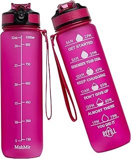 MAHMAIR 1L water bottle with straw, time markers and BPA TRITAN INFUSEUR for fitness, the gym and outdoor sports.. Discover the perfect shopping balance at DIAYTAR NIGERIA with competitive prices and prompt delivery.