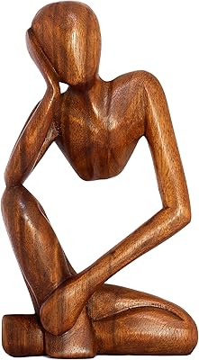 G6 Collection G6 Statue of Abstract Wooden Sculpture made by hand of 30 cm for interior decoration (brown).. Shopping made simple with DIAYTAR NIGERIA's vast selection and budget-friendly nationwide delivery.
