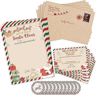 The official Christmas letter and the Wallin Certificate of Santa Claus include 5 letters of writing from the North Pole, 5 cute list certificates, 5 envelopes and 10 stickers, family party gifts for boys and girls.. DIAYTAR NIGERIA revolutionizes online shopping with competitive prices and reliable 5-8 day delivery.