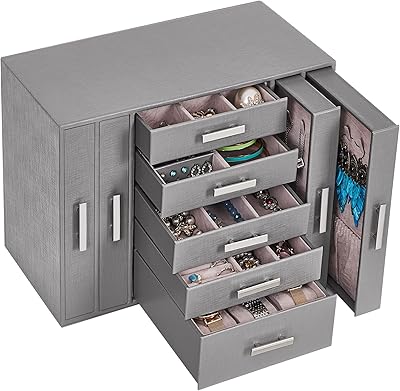 Large unoprod jewelry storage box, jewelry storage box for women and girls, jewelry storage box for all necklaces, rings, bracelets, watches UJJB017H.. Explore a world of choices with DIAYTAR NIGERIA's vast catalog and budget-friendly nationwide shipping.