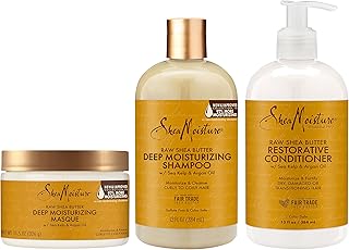 Shampoo and post-shampoo deeply hydrating shea mold for frizzy, dry and damaged hair, shampoo and conditioner with raw shea butter without sulfate, hair hydrating hair treatment with varech and argan oil, 3 units.. Why wait? Get your order in 5–8 days with DIAYTAR Nigeria.