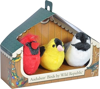 Collection of audible birds of Wild Republic with sounds of authentic birds, northern cardinal, yellow goldfinch, chickadee, bird toys for children and birds.. Big savings, small wait times — shop now at DIAYTAR Nigeria.