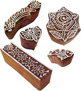 Images of floral borders and wood of Asian patterns (batch of 5).. Get unbeatable value on every order with DIAYTAR Nigeria.