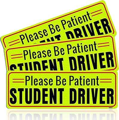 Student driver magnet, reflective honeycomb kastwave, magnet of new car driver, magnetic safety panel for beginner teenagers, car bumper sticker, 3 package.. With DIAYTAR Nigeria, everything is within reach — and within budget.