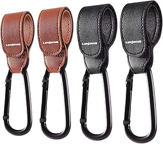 (package of 4) Hooks for baby stroller clip or Suspended layer bag universal hook accessories for stroller or basket (black and brown).. Shop smart with DIAYTAR NIGERIA, offering a vast product range delivered to your doorstep within a week.