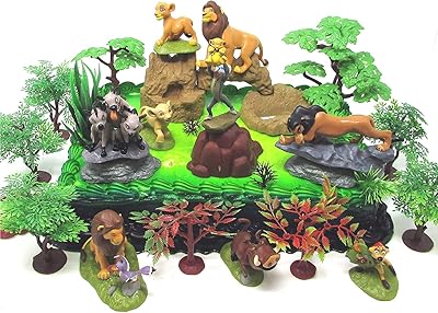 The set of birthday cakes of the Lion King contains Mufasa stones, Zazu, Pumbaa, Scar, Timon, Nala, Simba, ornaments, pieces on the theme of Safari grass and the tree of life.. Click, pay, receive — DIAYTAR Nigeria makes online shopping seamless.