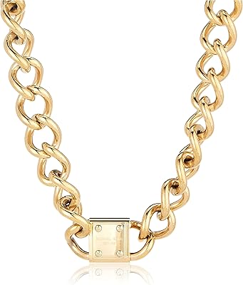 Necklace with pendant and clasp in golden stainless steel Michael Kors for women - MKJ3727710.. DIAYTAR Nigeria: Where affordability meets speed and quality.