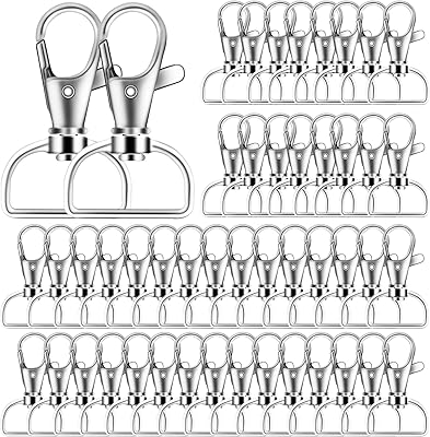 40 Pieces lobster pliers, 360-degree rotary Coaton Rotary Capper Key holder with D D, Silver Metal Clips of Superior Quality for Cords, Staves' Collars or Manual Works (1 inch interior width).. Your complete shopping solution, DIAYTAR NIGERIA offers extensive choice with competitive prices and delivery.