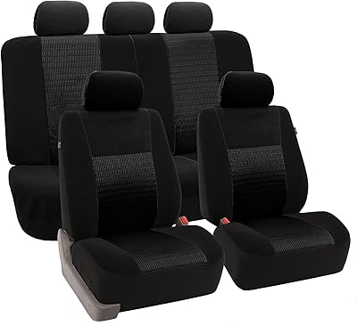 A complete set of elegant and contemporary car seat covers that adapt to most cars, SUV and trucks from the FH FB060BLACK15 group (Airbag compatible and divided seats).. DIAYTAR NIGERIA brings the marketplace to your screen with affordable products delivered in 5-8 days.