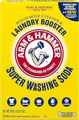 Arm & Hammer Super Washing Soda Booster and household cleaner, 55 Oz, Yellow, 3.5 lb (1).. Experience the ultimate in shopping convenience with DIAYTAR NIGERIA's vast catalog and 5-8 day delivery.