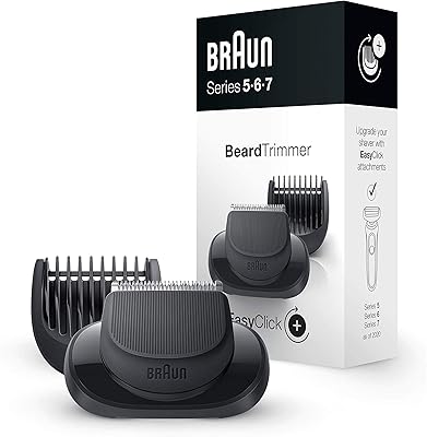 Braun Easyclick (05-BT) beard mower accessory for electric razors New generation 5, 6 and 7, with five different lengths to style the beard, black.. Big savings, small wait times — shop now at DIAYTAR Nigeria.