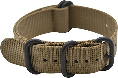 Watch strap with ballistic nylon bracelet and high quality black loop (mat finish loop).. DIAYTAR NIGERIA: Where shopping meets satisfaction with affordable prices and reliable 5-8 day shipping.