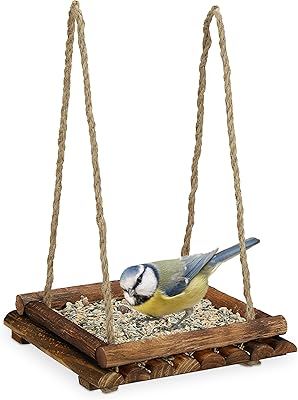 Relaxdays wooden bird feeder for wild birds, to be placed and hanging, H x W 16.5 cm x D 25 cm x 25 cm, brown, 10037629.. Skip the traffic, shop online — DIAYTAR Nigeria brings it to you.