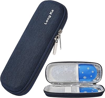 Rigid Jakago Eva travel bag - Light and durable - Small travel bags for diabetics - for pens and needles with 2 blocks of ice (blue).. Experience retail therapy without the financial stress at DIAYTAR NIGERIA's affordable e-commerce platform.