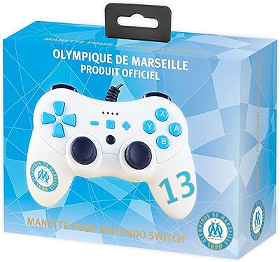 Manette S Club Pro with Extra Long 3M cable, Vibration and Gyroscope - Accessory for Nintendo Switch - Olympique de Marseille controller.. E-commerce made for Nigeria — fast delivery and low prices at DIAYTAR.