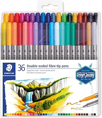 STEDTLER 3200 DEYNEY DESIGN Set of 36 double -pole 3.0 mm and 0.5 mm pens - 0.8 mm, matching colors.. Enjoy deals you can’t resist and delivery you can trust — DIAYTAR Nigeria.