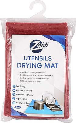 Zabb table drying mat, 50 cm x 70 cm (Bordeaux).. Unlock a world of affordable products with DIAYTAR NIGERIA's expansive e-commerce platform.