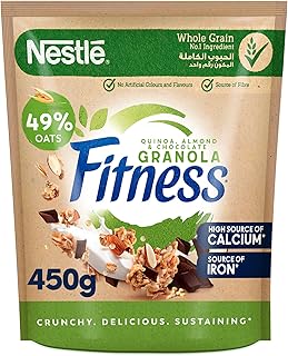 Granola fitness breakfast cereals with quinoa, almonds and chocolate 450 g of Nestlé.. DIAYTAR NIGERIA brings affordable shopping solutions to every corner of Nigeria in just 5-8 days.