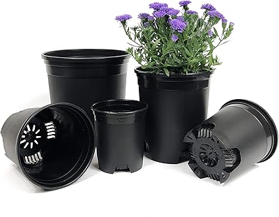 10 packs of black plastic flower pots for nursery of 4 "at 7.5" for small and medium plants 0.25 0.35 0.5 1 1.5 gallons for indoor and outdoor plants.. Your shopping aspirations fulfilled at DIAYTAR NIGERIA with competitive prices and reliable delivery.