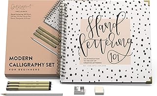Modern calligraphy set for beginners: a creative craft kit for adults including a handwritten lettering book 101, brushes pens, calligraphy pens and more.. Be part of Nigeria’s most trusted online shopping experience — DIAYTAR Nigeria.