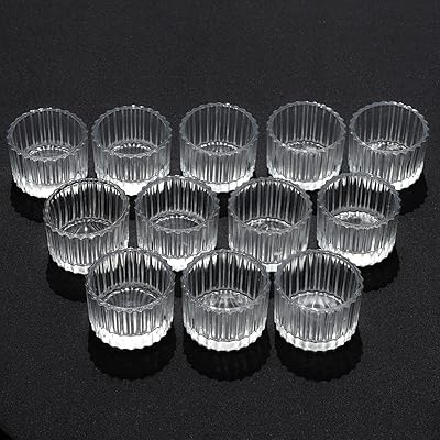 Set of 12 candlesticks transparent transparent glass heaters for party.. DIAYTAR NIGERIA: Your trusted e-commerce partner with extensive product choices and affordable delivery.