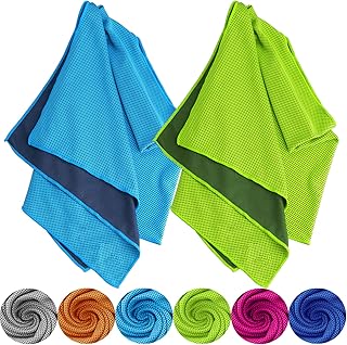 [Package of 2] Refreshing towel (40 \ "X12 \") Towel of ice for the neck, fresh microfiber towel, gentle and breathable cold towel for yoga, sport, golf, sports hall, race, fitness and more activities (blue/ green).. Embrace the convenience of DIAYTAR NIGERIA with thousands of products at your fingertips, delivered nationwide.
