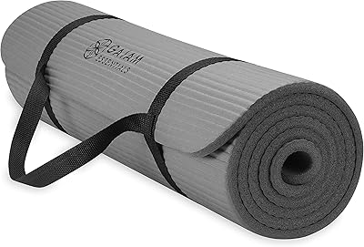Thick yoga mat gaiam essentials fitness exercise carpet with strap.. Nigeria's favorite online shopping platform, DIAYTAR offers unbeatable prices and delivery within a week.