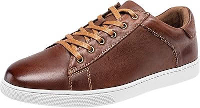 Men's fashion leather sneakers, retro -men -relaxed oxford shoes, red brown red fashion sneakers, 43.. You choose it, we deliver it — DIAYTAR Nigeria makes shopping easy.