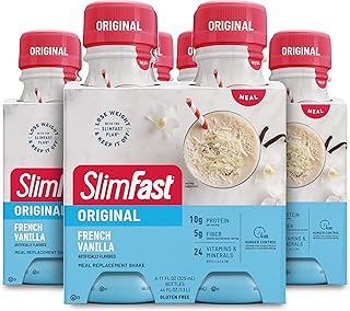Shake Slimfast meal substitute, original French vanilla, 10 g of ready -to -drink protein to lose weight, bottle of 11 fl. Oz, 4 rooms (pack of 3).. Discover endless possibilities with DIAYTAR NIGERIA's vast e-commerce selection and budget-friendly delivery.