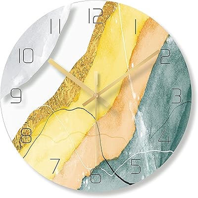 Decorative Wall Clock In UV Printing Glass Perfect for Kitchen The Living Room.. Experience the DIAYTAR difference with our vast product selection and delivery within 5-8 days.