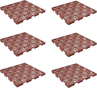 Puregarden 50-147 multi-purpose nestable tiles for indoor and outdoor floor covering, 11.5 "x 11.5", set of 6 (terracotta).. Get the deals you love and the delivery speed you need at DIAYTAR Nigeria.