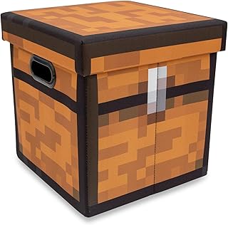 Minecraft 13 "brown storage box with lid | fabric basket.. DIAYTAR NIGERIA delivers on every promise with our affordable prices and nationwide delivery service.
