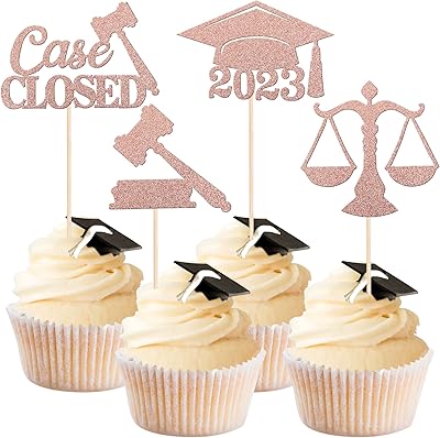 24 pieces 2023 Cupcake decorations for graduation party, glitter, law school, survivors of the law school 2023, cake decoration supplies for diploma delivery, gold.. DIAYTAR NIGERIA: Where smart shoppers find everything they need at prices they can afford.
