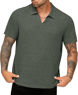 Basic Polo T-shirt with short sleeves and embossed for men with V-collar and regular cutting.. The future of Nigerian shopping is here — DIAYTAR Nigeria.