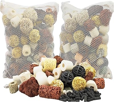 Intol Lot of 2 12 in 1 ceramic aquarium filters, biochemistry, bioactive coal balls for aquarium, medium -sized aquarium accessories, light water with filter, 500g mesh bag.. DIAYTAR NIGERIA: Your one-stop e-commerce destination with affordable prices and nationwide delivery in 5-8 days.