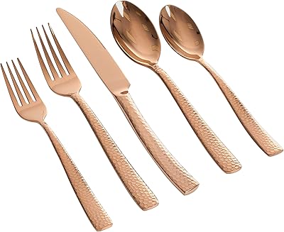 Gibson Elite Stonehenge Housewaller of stainless steel cutlery for four (20 pieces), gold.. DIAYTAR NIGERIA: Where value shopping meets reliable 5-8 day delivery across the nation.