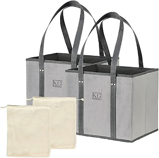 Reusable grocery bag kg collection with product bags [lot of 2].. Shop with confidence at DIAYTAR NIGERIA, Nigeria's premier affordable e-commerce platform.