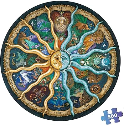 Puzzles of 500 pieces for adults, zodiac circle, handmade toys, creative gift, interior decoration - Twelve constellations.. Experience the simplicity of DIAYTAR NIGERIA's extensive marketplace with delivery within 8 days.