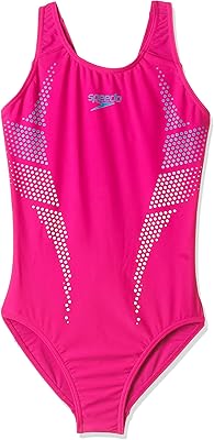 Swimsuit/swimsuit Spedo Plastisol Playmen Muscleback for girls (pink/blue/light blue, 9/10 years old).. DIAYTAR NIGERIA: Making online shopping accessible with affordable prices and nationwide delivery service.