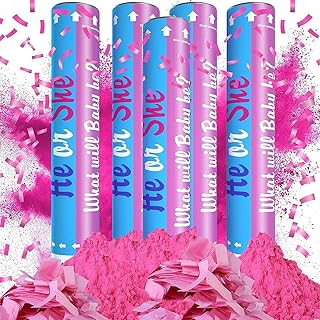 Canon with pink confetti with handkerchiefs and safe powder smoke, 30 cm for the party advertising party and supplies of sex revelation for girls [pack of 5].. DIAYTAR NIGERIA transforms online shopping with competitive prices and dependable nationwide delivery.