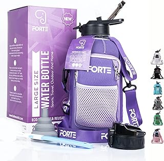 Large 2.2 -l high water bottle - Large waterproof carafe of half a h20 with reusable straw and elegant storage case - ideal for training and daily use (purple).. DIAYTAR NIGERIA delivers happiness in 5-8 days with our affordable and diverse product range.