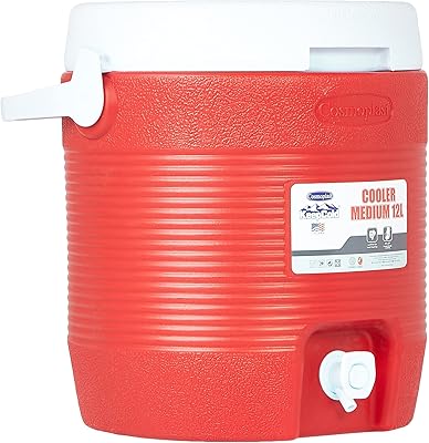 Cosmoplast - Plastic insulated water cooler to keep cool mfkcxx012rd - Size S, 12 liters - Red.. Shop with purpose at DIAYTAR NIGERIA, where your money goes further and delivery is always prompt.