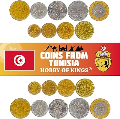Set of 9 pieces from Tunisia. 10 20 50,100 200 millimes.. Find everything you need at prices you'll love with DIAYTAR NIGERIA's comprehensive e-commerce platform.